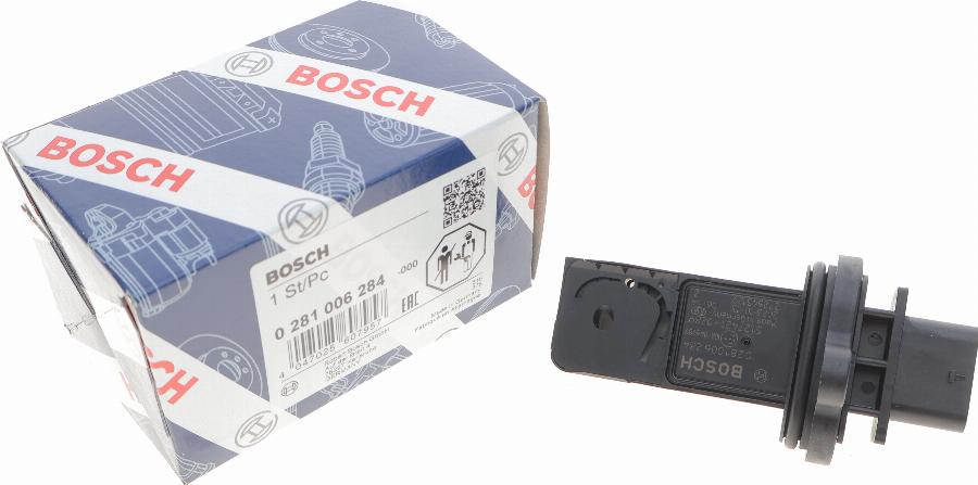 BOSCH 0 281 006 284 - Przepływomierz masowy powietrza parts5.com