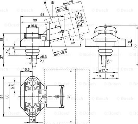 BOSCH 0 281 006 282 - Sender Unit, oil temperature / pressure parts5.com