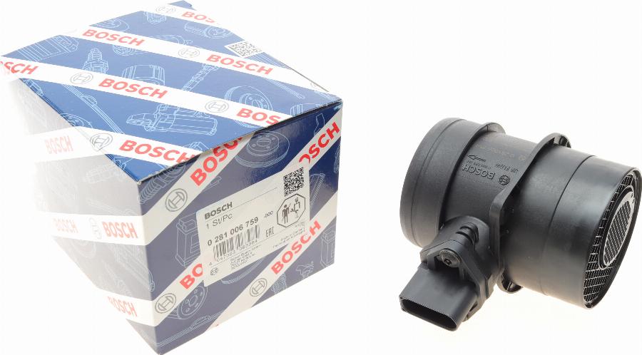 BOSCH 0 281 006 759 - Medidor de la masa de aire parts5.com