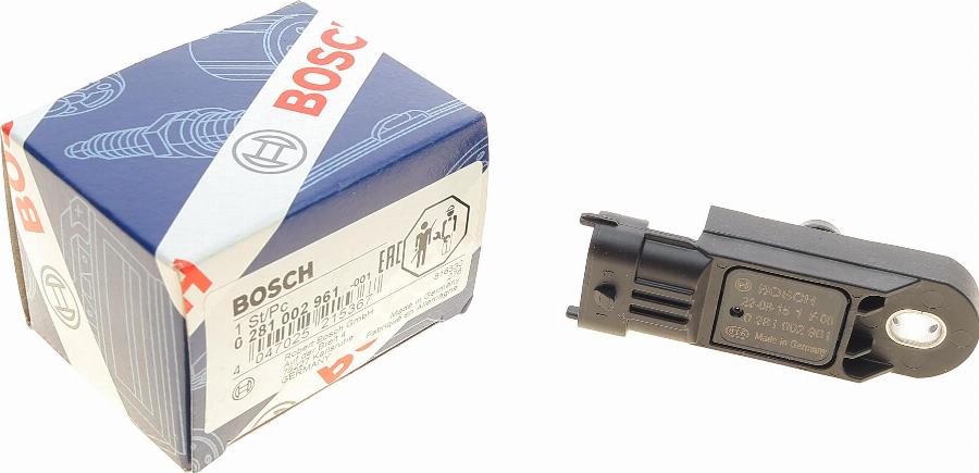 BOSCH 0 281 002 961 - Sensör, şarj basıncı parts5.com