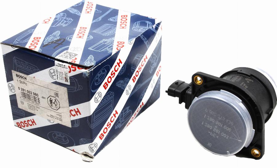 BOSCH 0 281 002 980 - Air Mass Sensor parts5.com