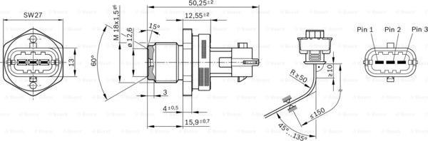 BOSCH 0 281 002 937 - Senzor, tlak goriva parts5.com