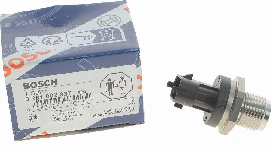 BOSCH 0 281 002 937 - Sensor, presión combustible parts5.com