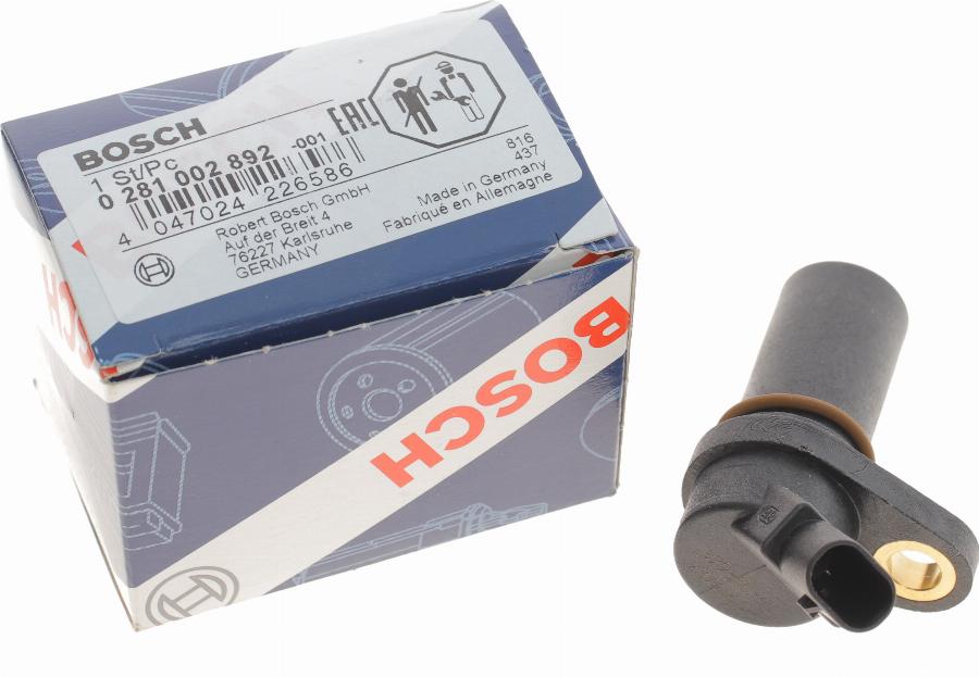 BOSCH 0 281 002 892 - Generátor impulsů, klikový hřídel parts5.com