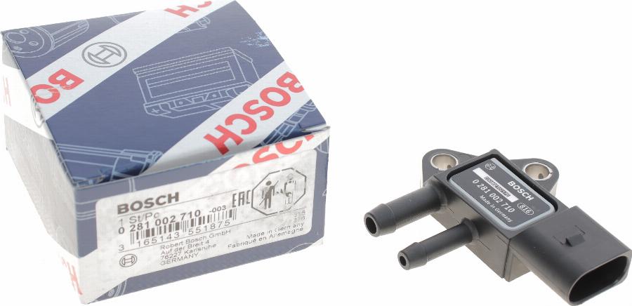 BOSCH 0 281 002 710 - Capteur, pression des gaz échappement parts5.com