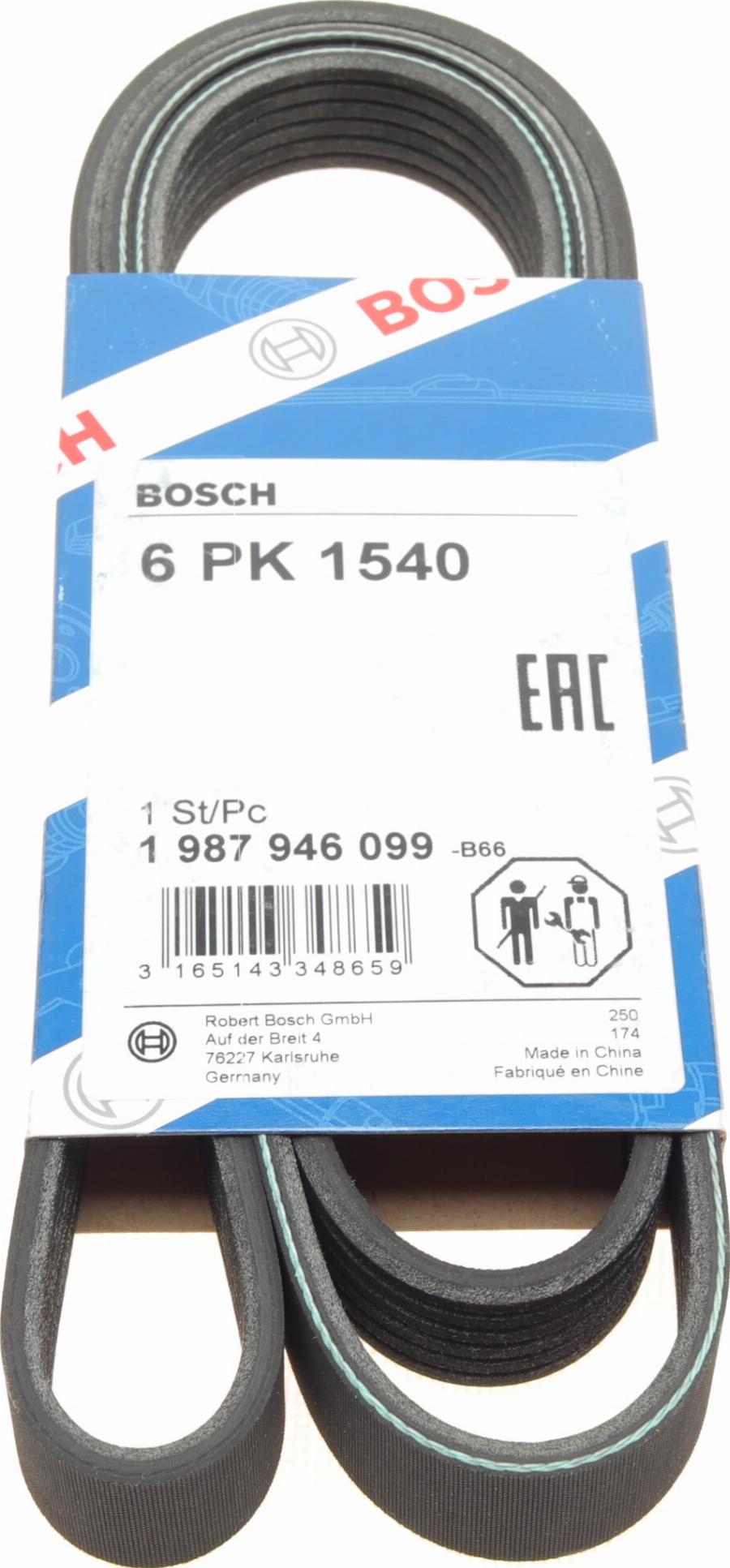 BOSCH 1 987 946 099 - Ozubený klínový řemen parts5.com