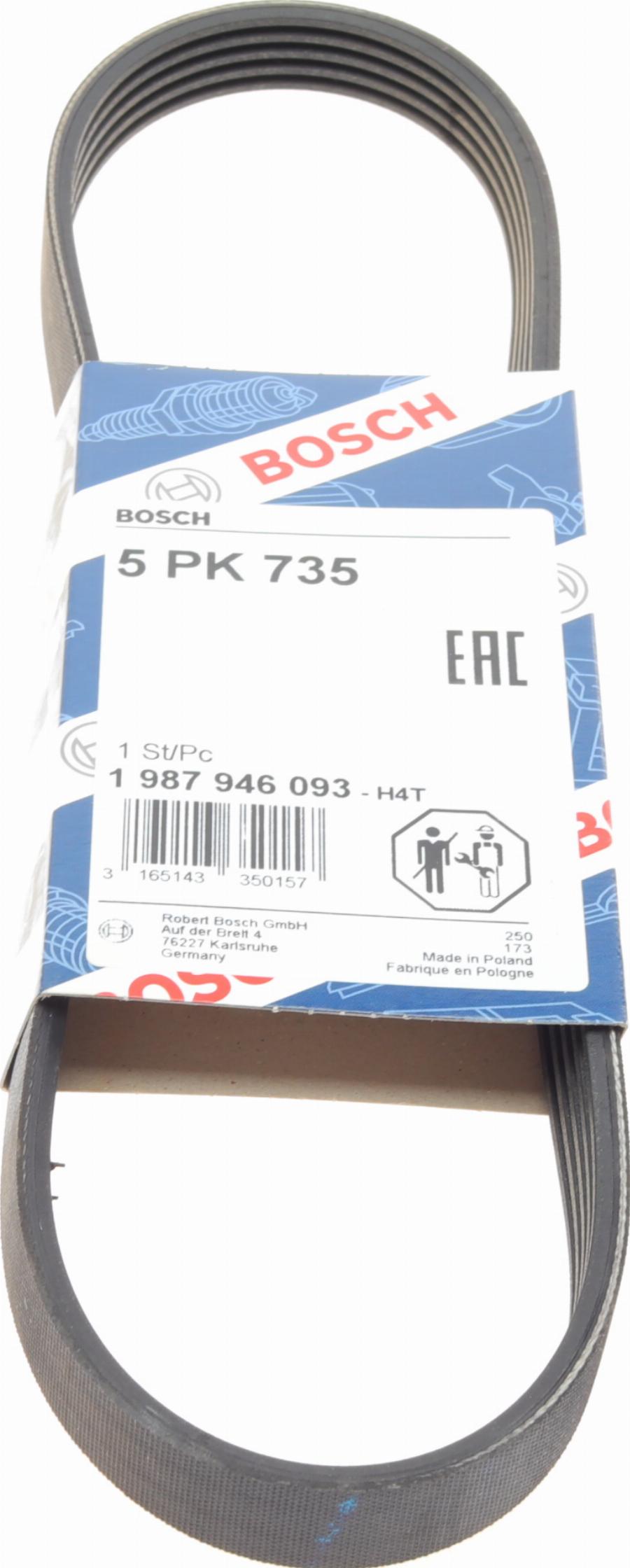 BOSCH 1 987 946 093 - Pasek klinowy wielorowkowy parts5.com