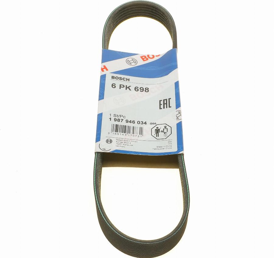 BOSCH 1 987 946 034 - V-Ribbed Belt parts5.com