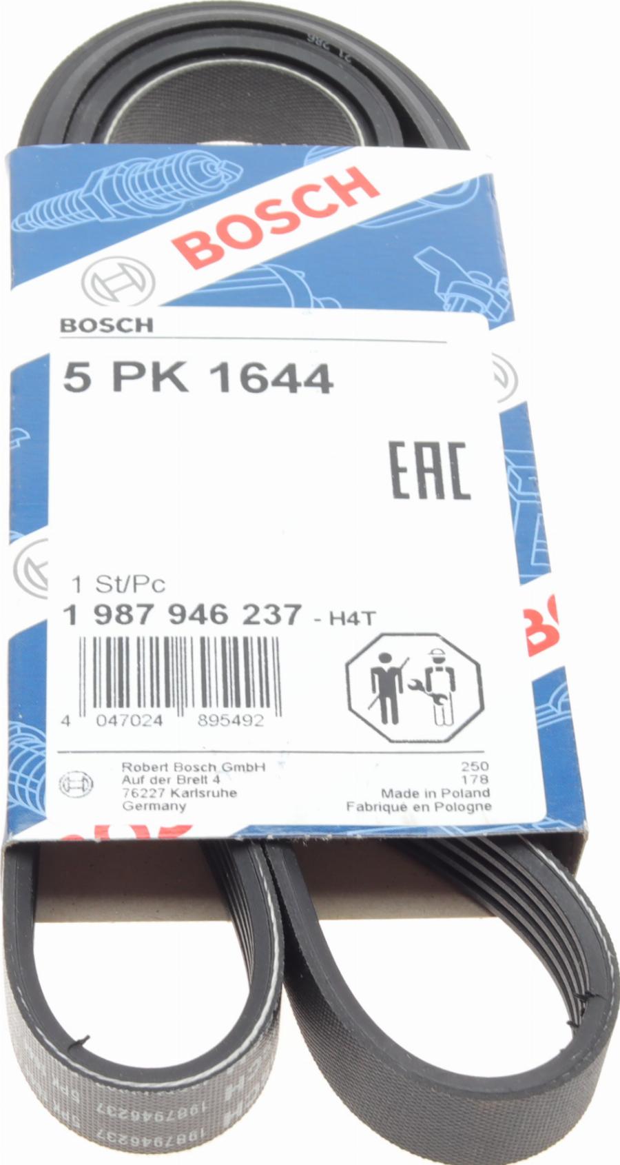 BOSCH 1 987 946 237 - Correa trapecial poli V parts5.com