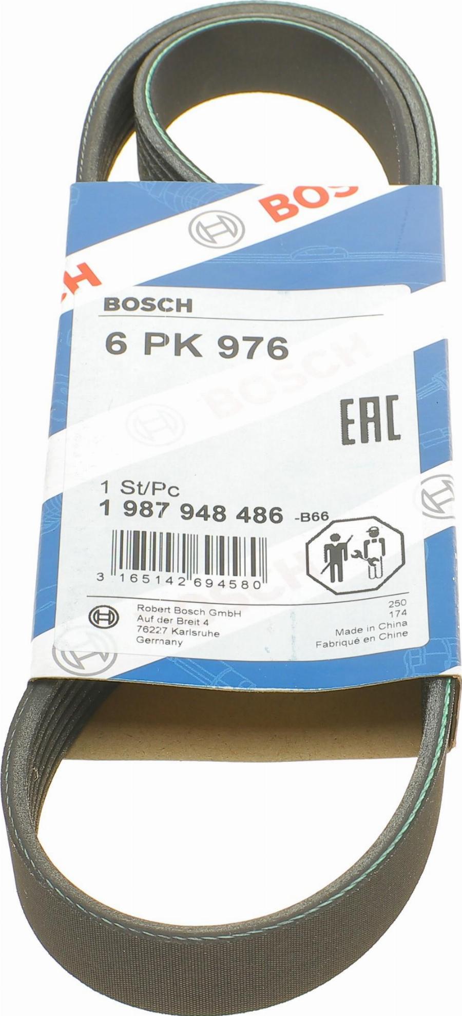 BOSCH 1 987 948 486 - Ozubený klínový řemen parts5.com