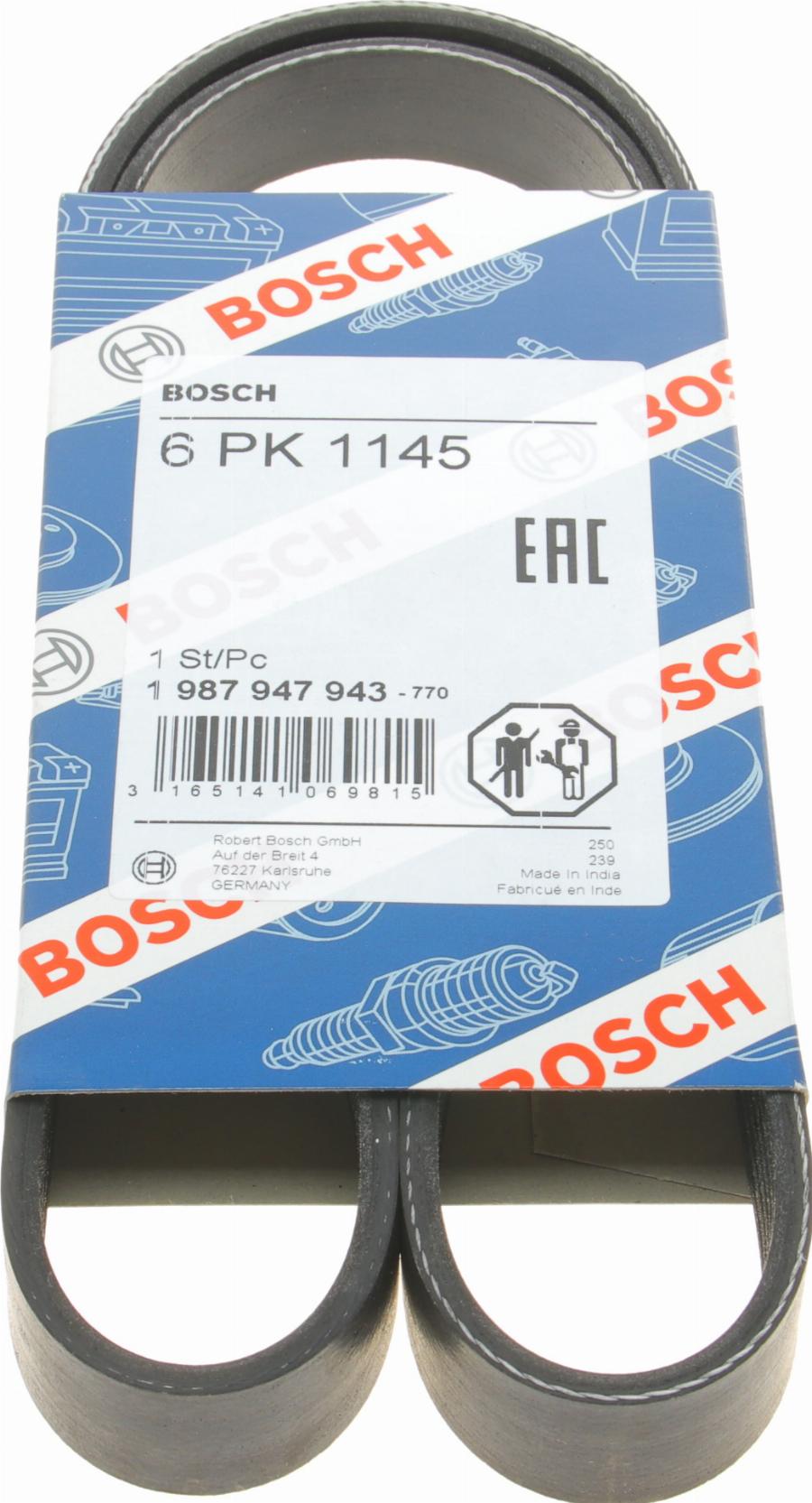 BOSCH 1 987 947 943 - Courroie trapézoïdale à nervures parts5.com