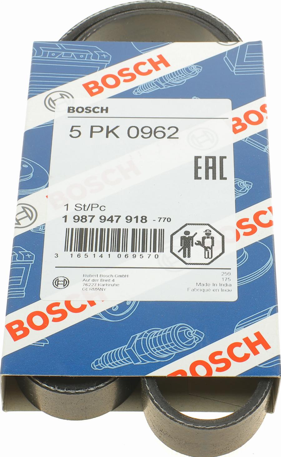 BOSCH 1 987 947 918 - Curea transmisie cu caneluri parts5.com