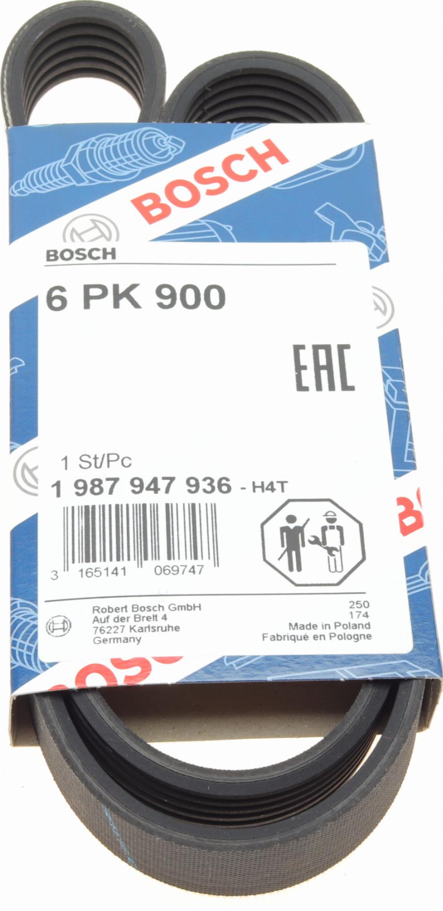 BOSCH 1 987 947 936 - Correa trapecial poli V parts5.com