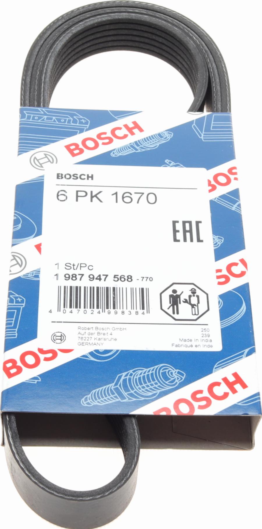 BOSCH 1 987 947 568 - V-Ribbed Belt parts5.com