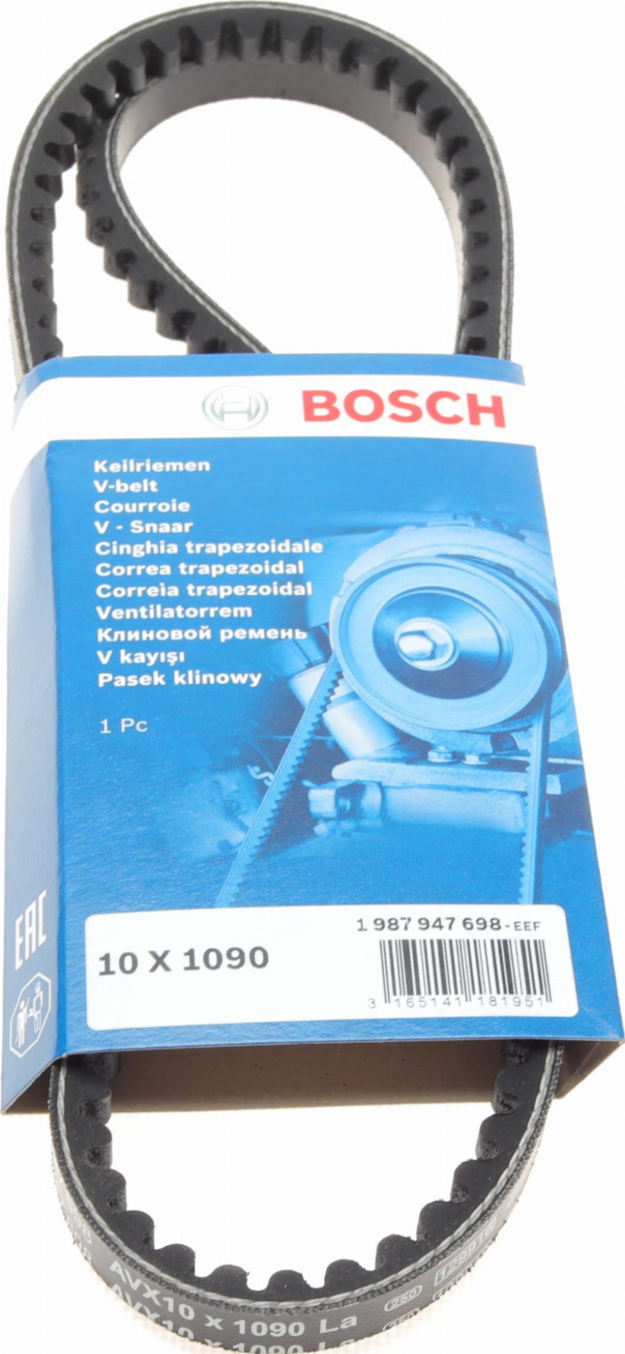 BOSCH 1 987 947 698 - Клиновой ремень, поперечные рёбра parts5.com