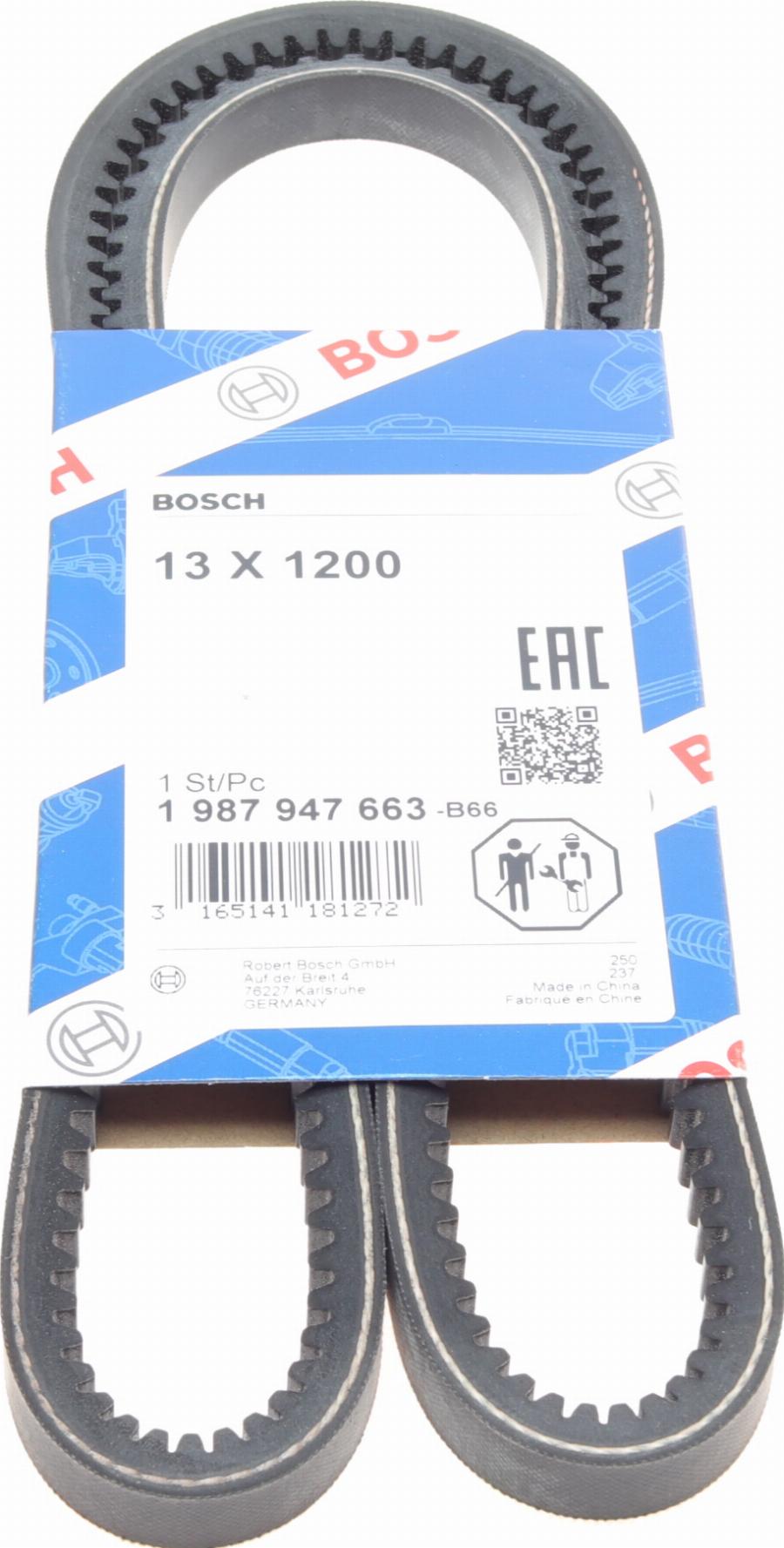 BOSCH 1 987 947 663 - Klinasti remen parts5.com