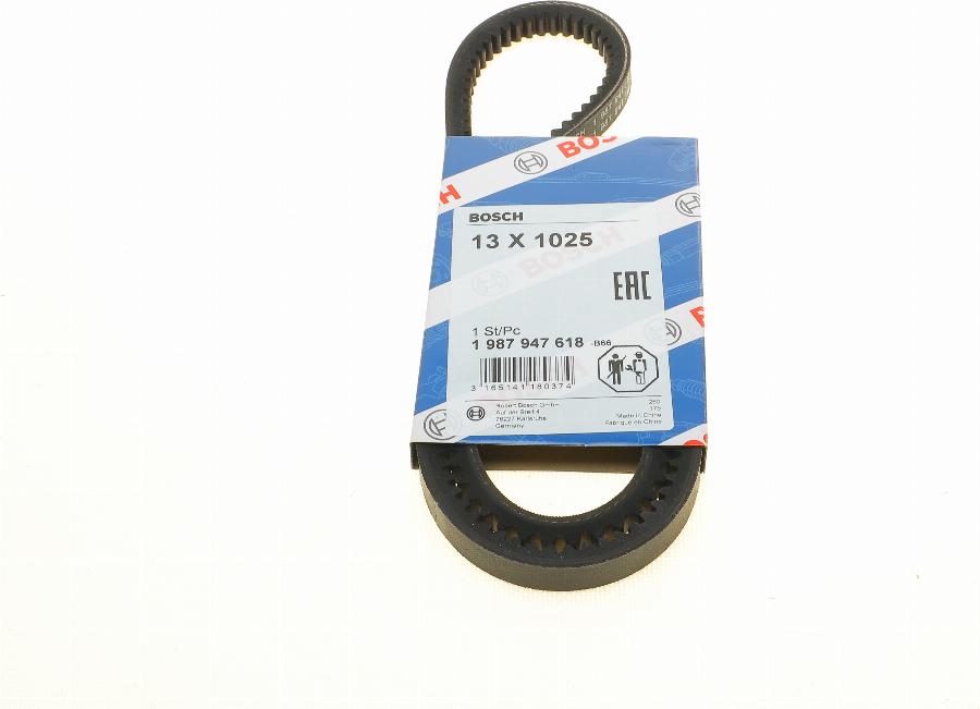 BOSCH 1 987 947 618 - Клиновой ремень, поперечные рёбра parts5.com