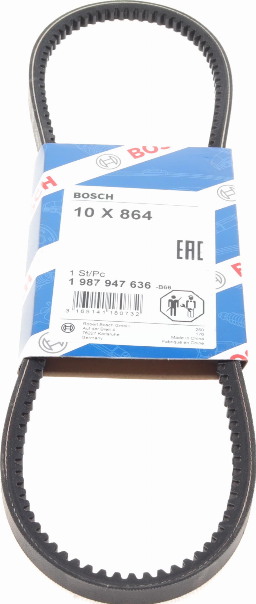 BOSCH 1 987 947 636 - Τραπεζοειδής ιμάντας parts5.com