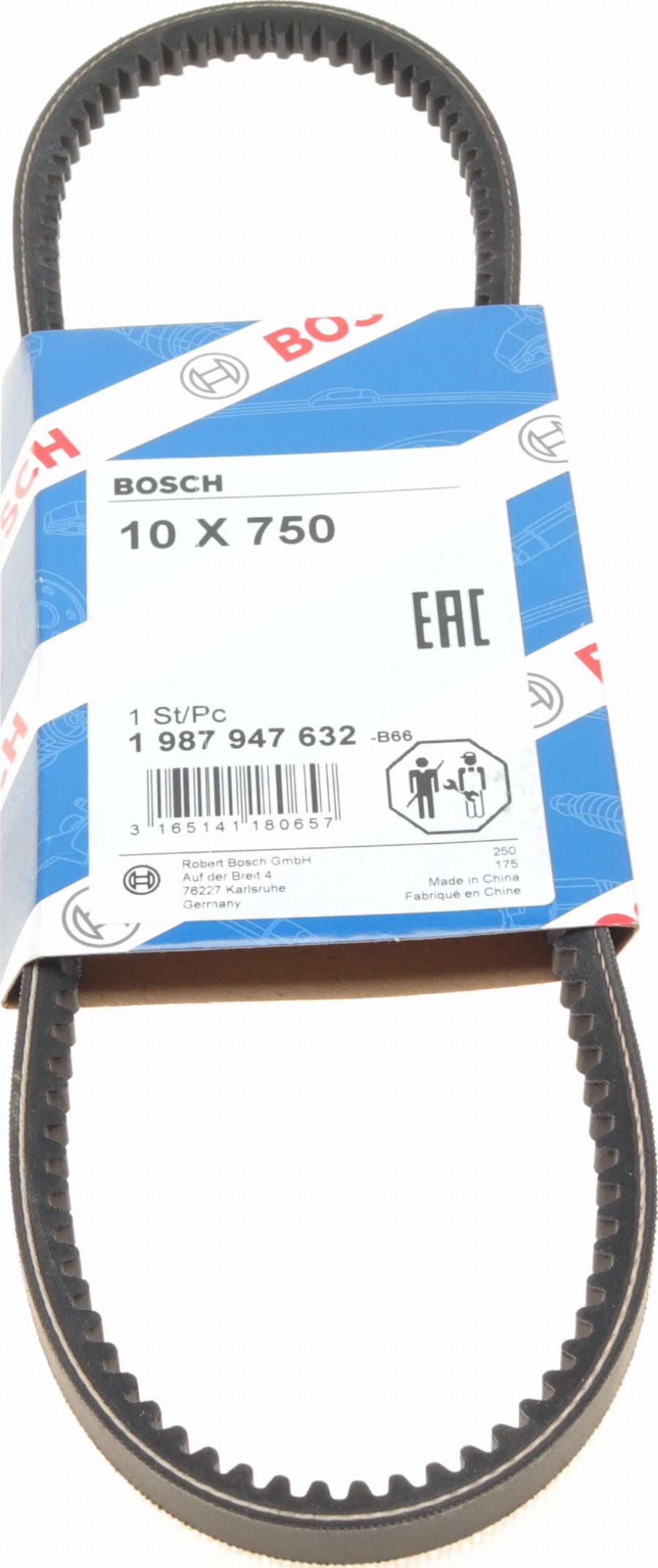 BOSCH 1 987 947 632 - Клиновой ремень, поперечные рёбра parts5.com