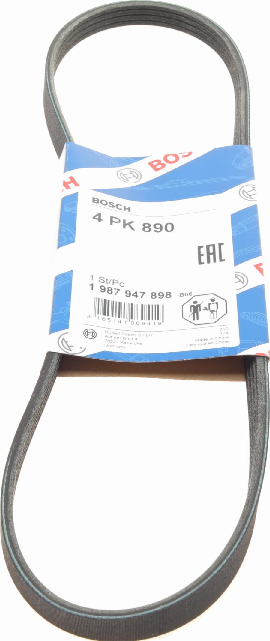 BOSCH 1 987 947 898 - Klinasti rebrasti kaiš parts5.com