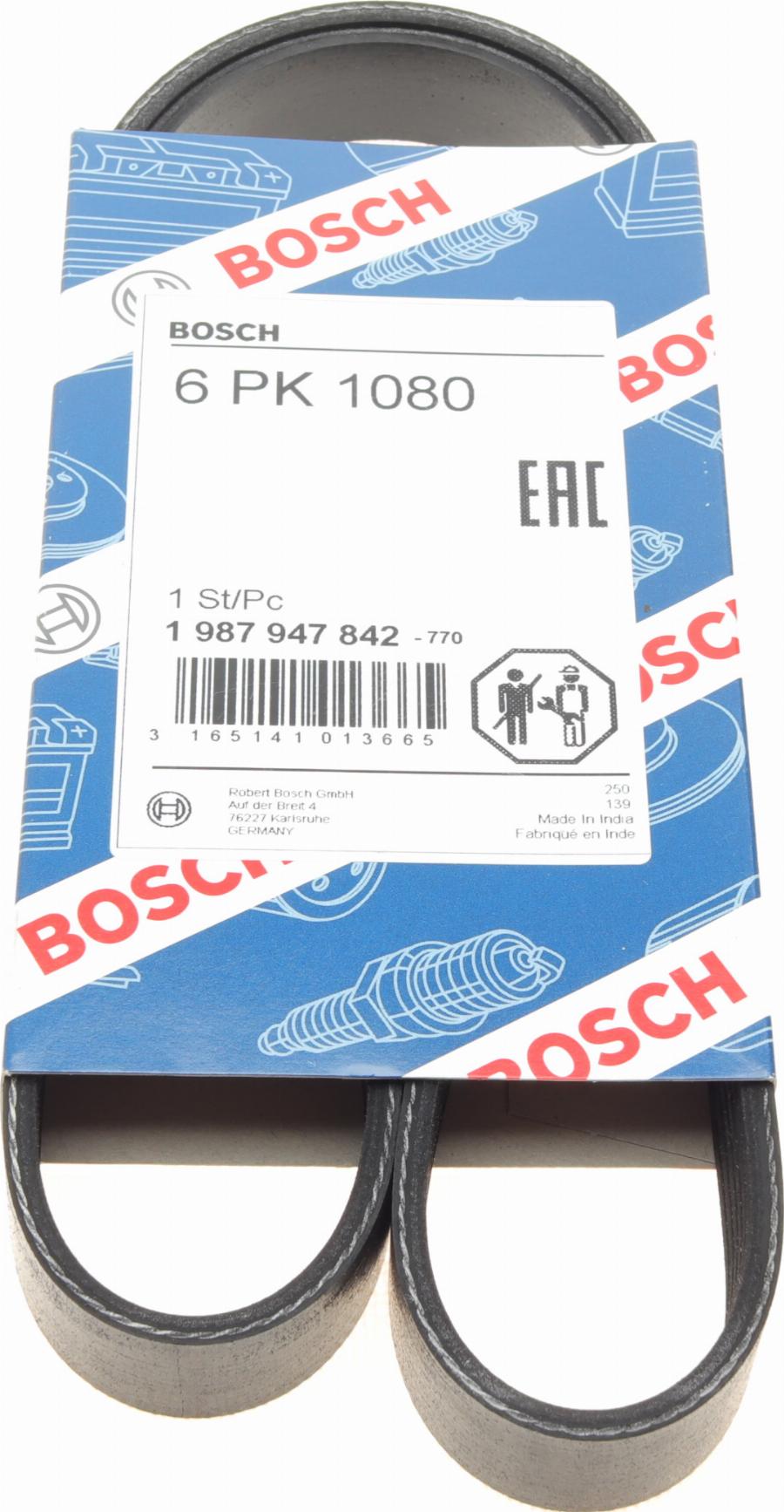 BOSCH 1 987 947 842 - Courroie trapézoïdale à nervures parts5.com