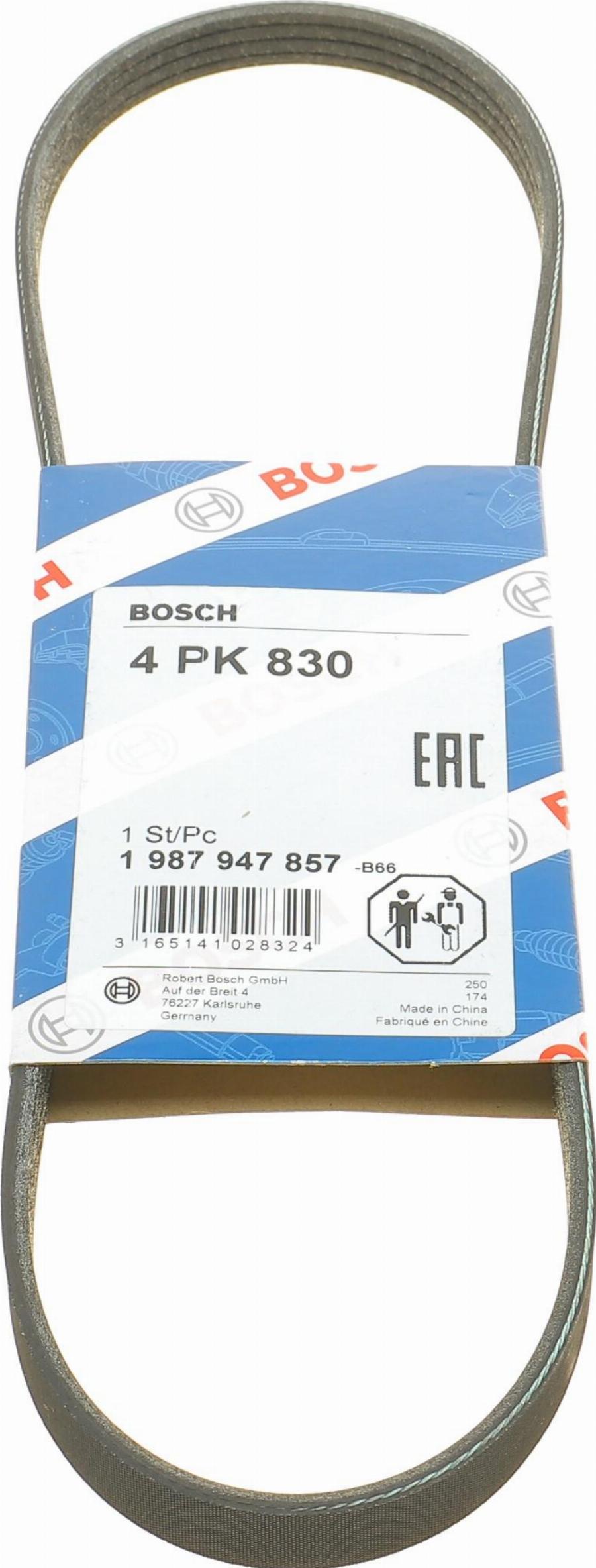 BOSCH 1 987 947 857 - Curea transmisie cu caneluri parts5.com