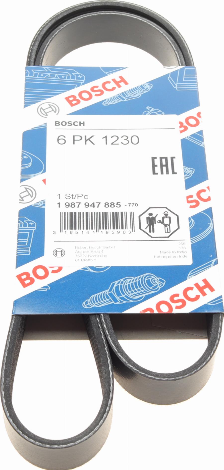 BOSCH 1 987 947 885 - Pasek klinowy wielorowkowy parts5.com