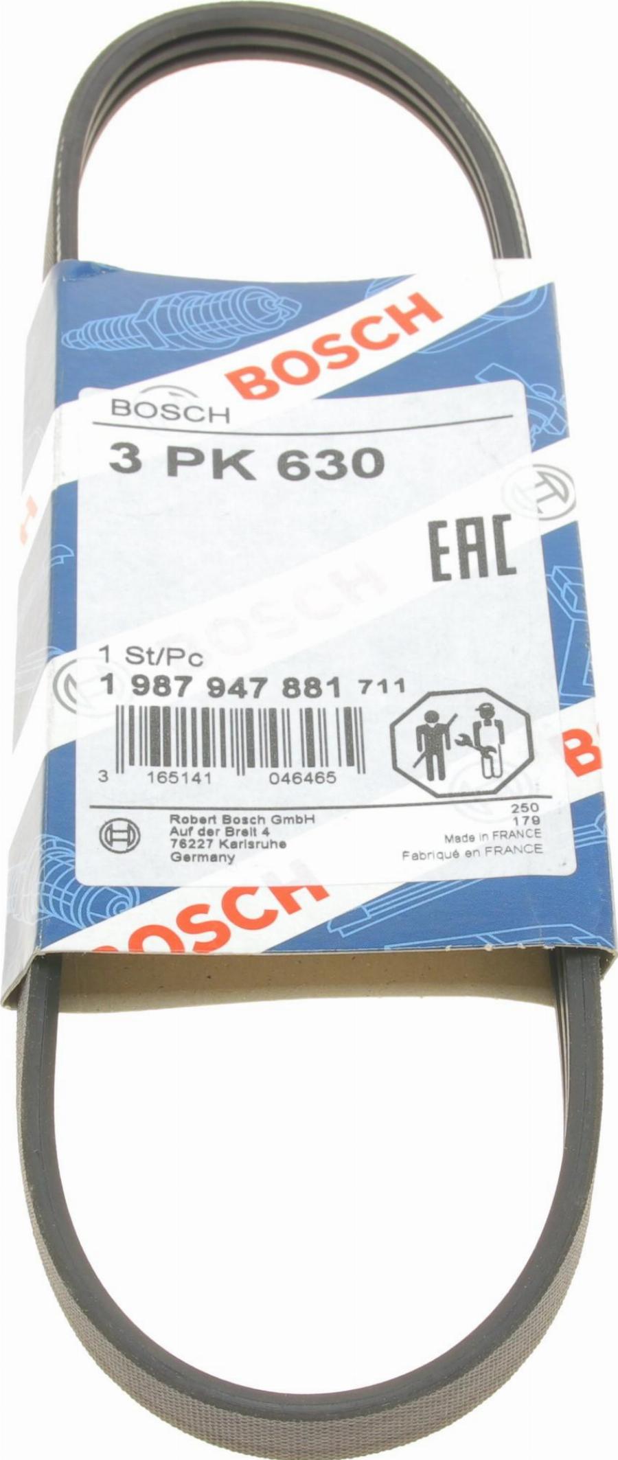 BOSCH 1 987 947 881 - Pasek klinowy wielorowkowy parts5.com