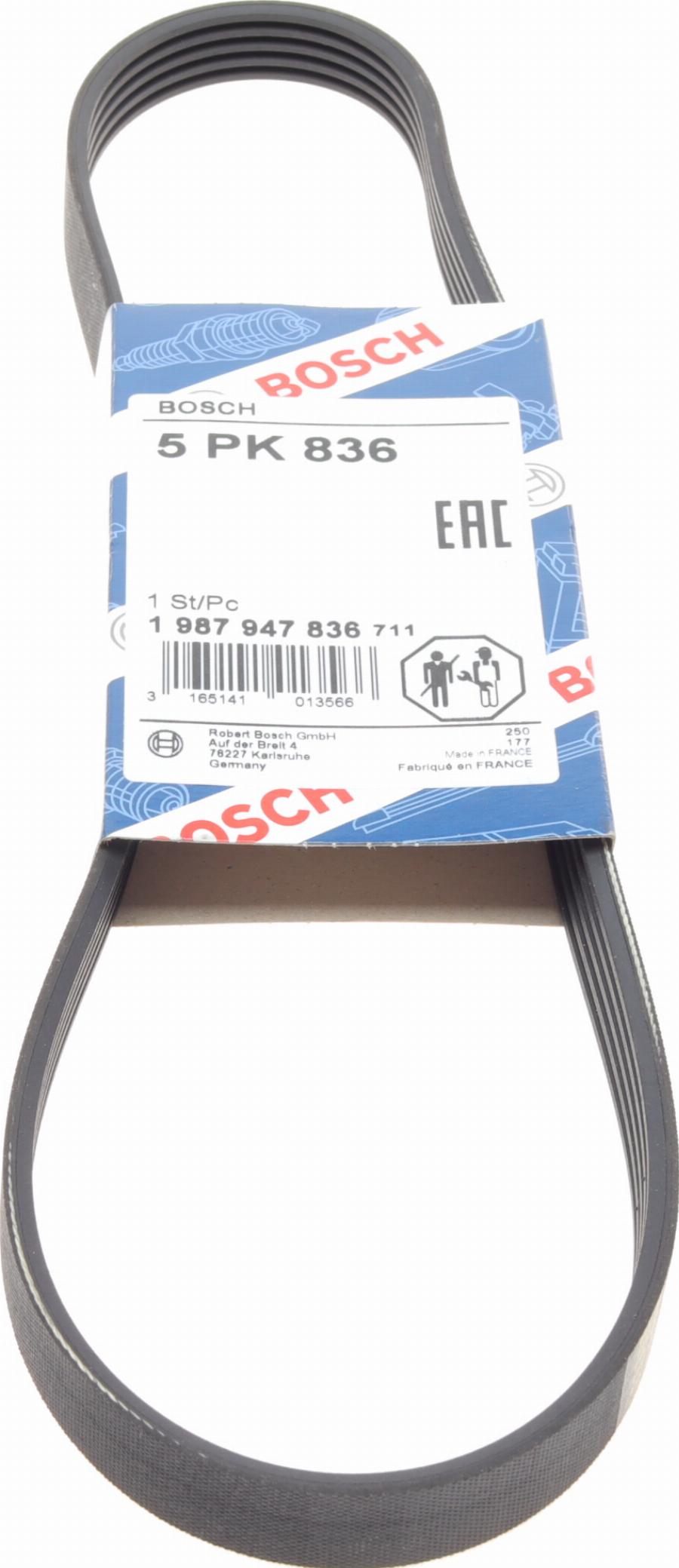 BOSCH 1 987 947 836 - Klinasti rebrasti kaiš parts5.com