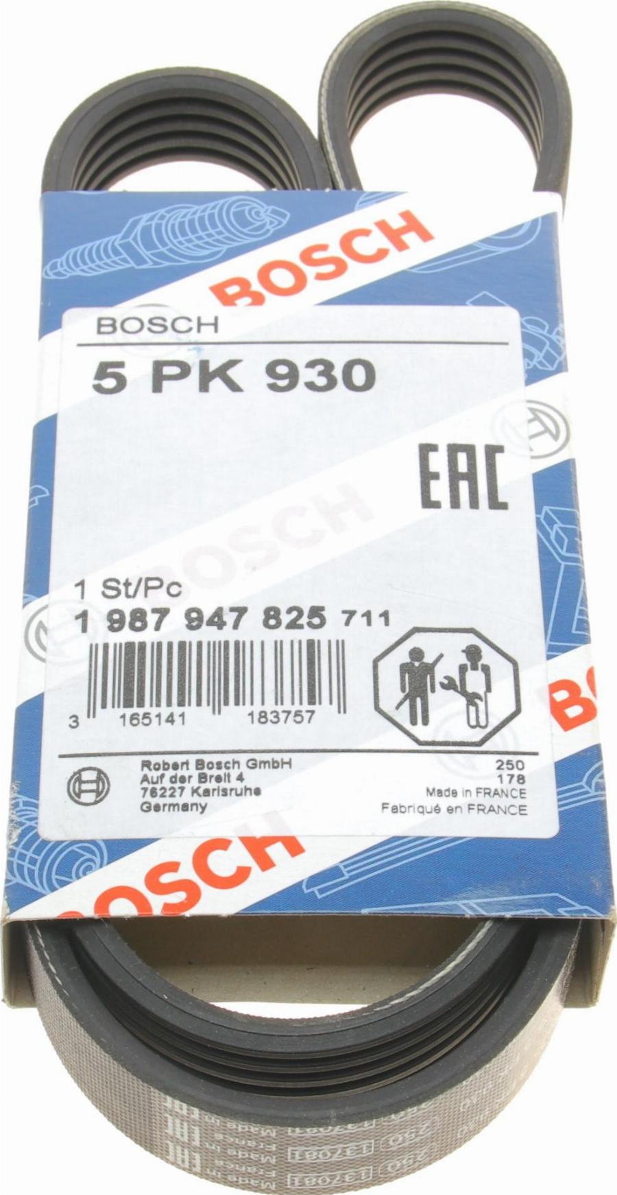 BOSCH 1 987 947 825 - Ozubený klínový řemen parts5.com