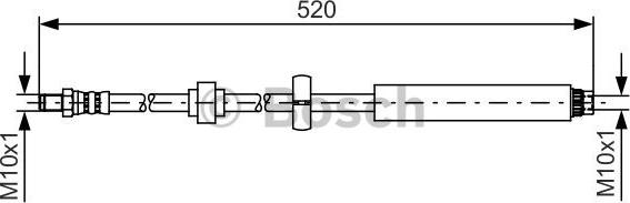 BOSCH 1 987 481 436 - Ελαστικός σωλήνας φρένων parts5.com