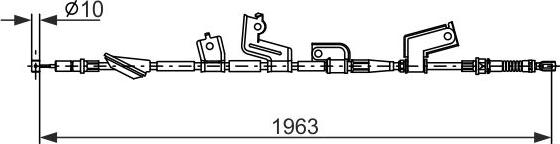 BOSCH 1 987 482 912 - Żażné lanko parkovacej brzdy parts5.com