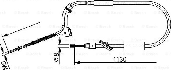 BOSCH 1 987 482 490 - Huzal, rögzítőfék parts5.com