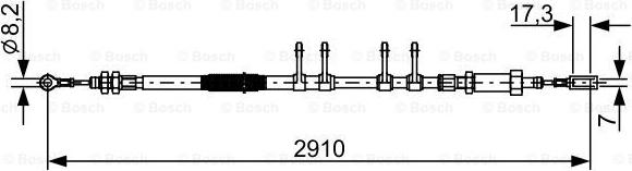 BOSCH 1 987 482 447 - Cablu, frana de parcare parts5.com