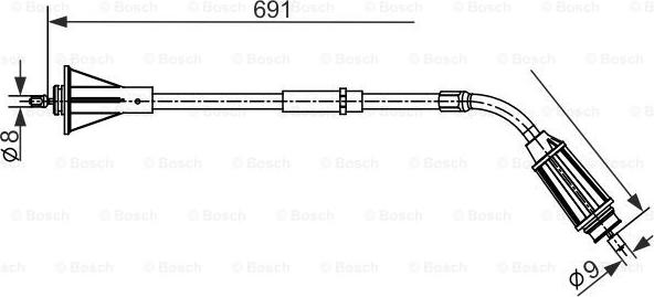 BOSCH 1 987 482 555 - Seilzug, Feststellbremse parts5.com