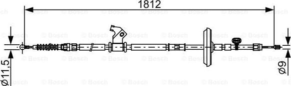 BOSCH 1 987 482 503 - Cable, parking brake parts5.com