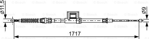 BOSCH 1 987 482 644 - Huzal, rögzítőfék parts5.com