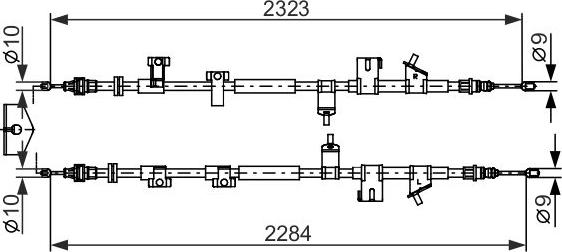 BOSCH 1 987 482 667 - Cable, parking brake parts5.com