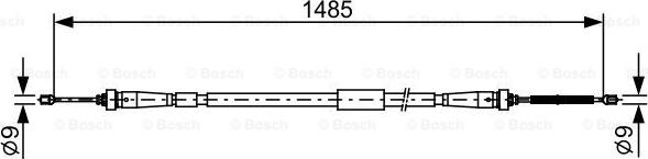 BOSCH 1 987 482 637 - Huzal, rögzítőfék parts5.com