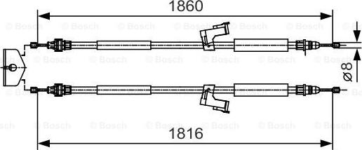 BOSCH 1 987 482 019 - Sajla, ručna kočnica parts5.com