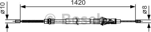 BOSCH 1 987 482 013 - Cable, parking brake parts5.com