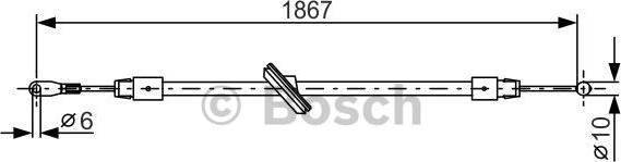 BOSCH 1 987 482 028 - Cable de accionamiento, freno de estacionamiento parts5.com