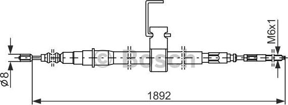 BOSCH 1 987 482 106 - Cablu, frana de parcare parts5.com