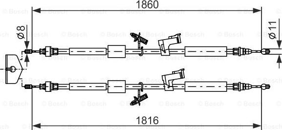 BOSCH 1 987 482 189 - Cable, parking brake parts5.com