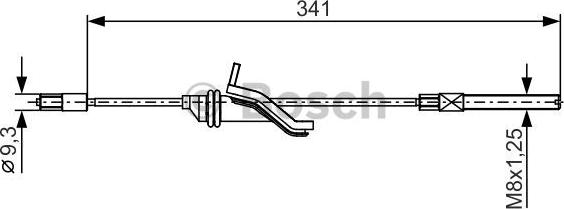 BOSCH 1 987 482 188 - Sajla, ručna kočnica parts5.com