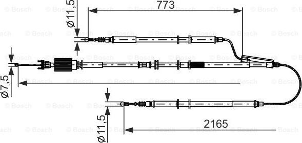 BOSCH 1 987 482 806 - Cablu, frana de parcare parts5.com