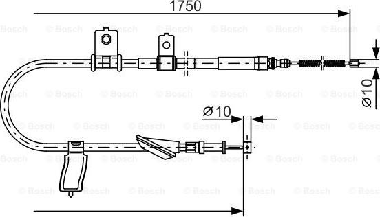 BOSCH 1 987 482 351 - Tažné lanko, parkovací brzda parts5.com