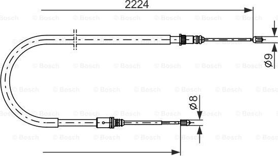 BOSCH 1 987 482 303 - Tel halat, el freni parts5.com