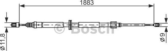 BOSCH 1 987 482 302 - Tažné lanko, parkovací brzda parts5.com