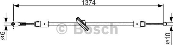 BOSCH 1 987 482 312 - Cable, parking brake parts5.com